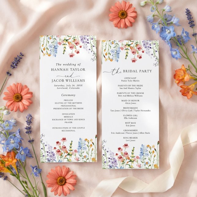 Wildflower Meadow Wedding Program (Skapare uppladdad)