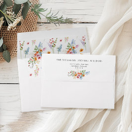 Wildflower Meadow Wedding Return Address