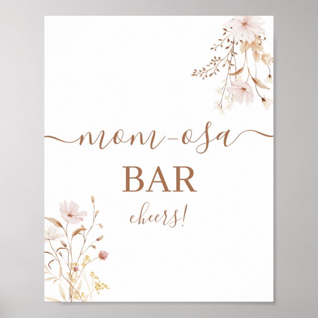 Wildflower Mimosa bar sign Poster (Framsidan)
