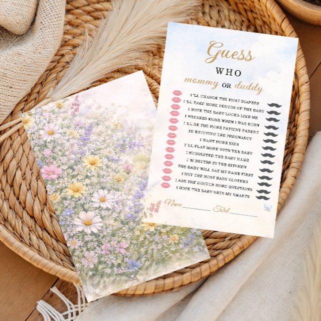 Wildflower Mommy or Daddy Guessing Game (Skapare uppladdad)