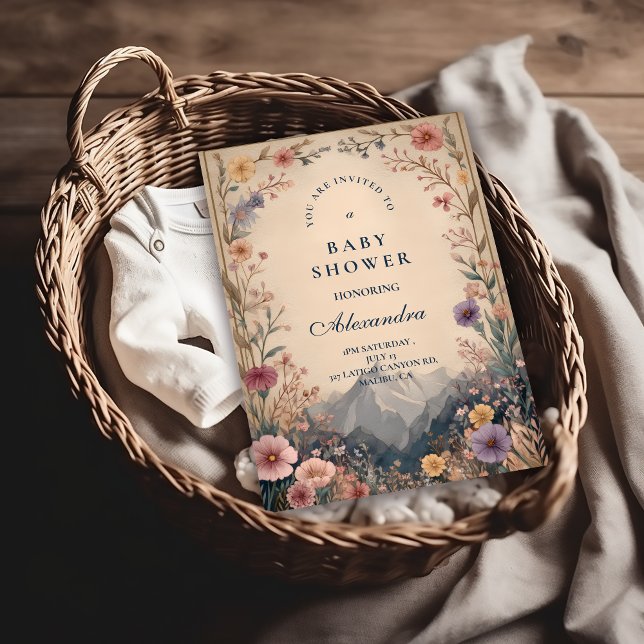 Wildflower Mountain Baby Shower Inbjudningar (Skapare uppladdad)