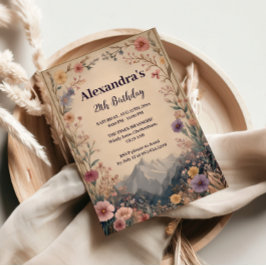 Wildflower Mountain Birthday Inbjudningar