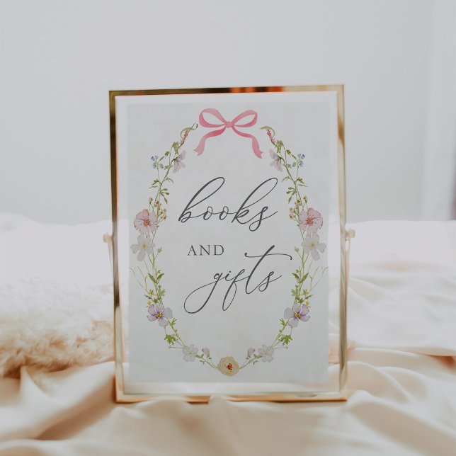 Wildflower och Rosa Band Böcker och Gåvor Skylt (Skapare uppladdad)