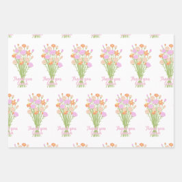 Wildflower Pastel Bridal Shower Custom Thank You 