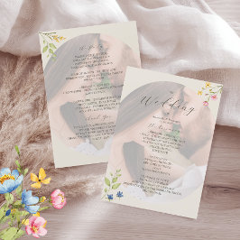 Wildflower Photo Wedding Program