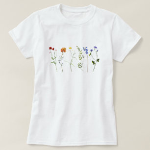 Wildflower Rainbow HBTQ Pride T Shirt