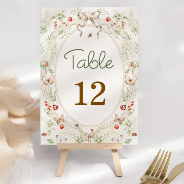 Wildflower Rustic Vintage Table Number (Skapare uppladdad)