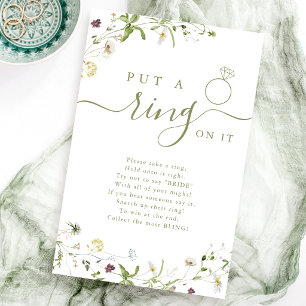 Wildflower satte en ring på det bröllopsduschspel