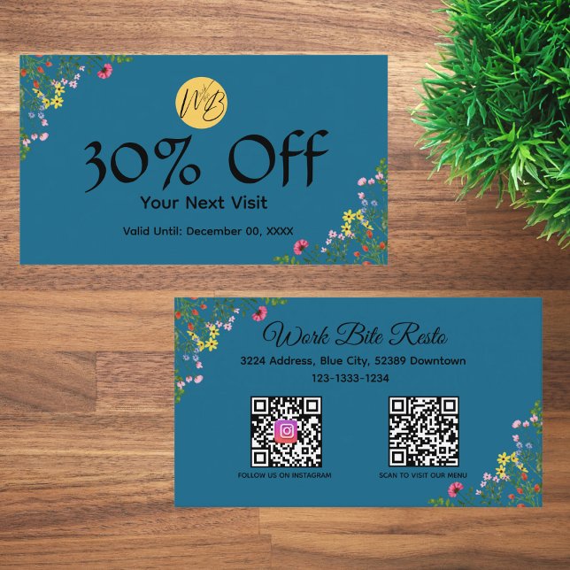Wildflower Social Media Instagram Qr Code Rabatt (Skapare uppladdad)