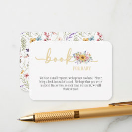 Wildflower Solid Yellow Baby Shower Book for Baby  Tilläggskort