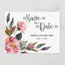 Wildflower sommar boho spara datum bröllop meddelande vykort