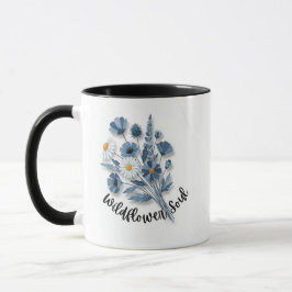 Wildflower Soul Blue Floral Art Mugg