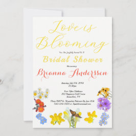 Wildflower Spring Summer Bridal Shower Invitation Inbjudningar