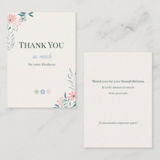 Wildflower Thank You Cards Multipack Elegan Tilläggskort
