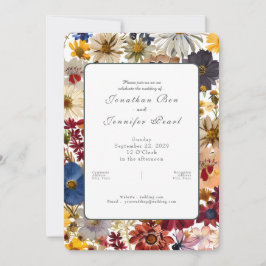  Wildflower Watercolor Wedding Invitation Inbjudningar