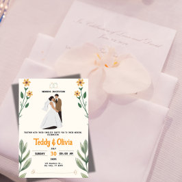 Wildflower Wedding Invitation Inbjudningar