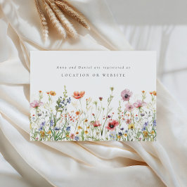 Wildflower Wedding Registry Tilläggskort