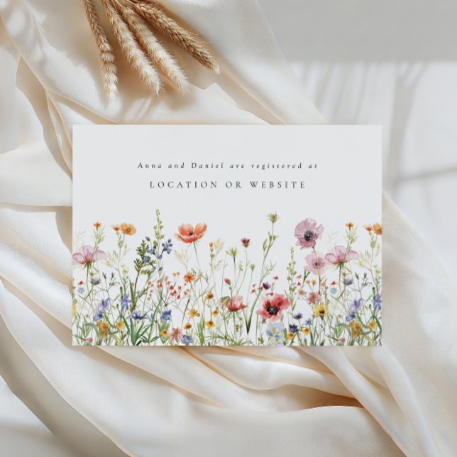 Wildflower Wedding Registry Tilläggskort (Skapare uppladdad)