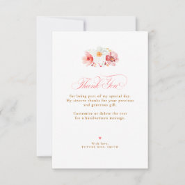 Wildflower Wedding Small Thank You  Tack Kort