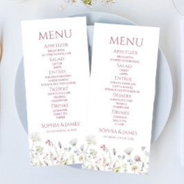Wildflower Wild Flower Floral Garden Wedding Food Meny