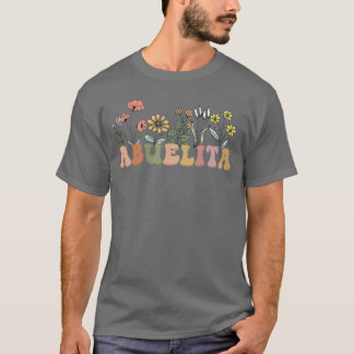 Wildflowers Abuelita Floral Mothers Day Abuelita v T Shirt