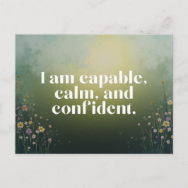 Wildflowers Affirmation Uplifting Message Vykort