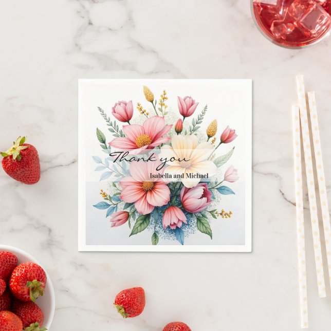 Wildflowers Beautiful Trendy Luxury Collection Pappersservett (Insitu)