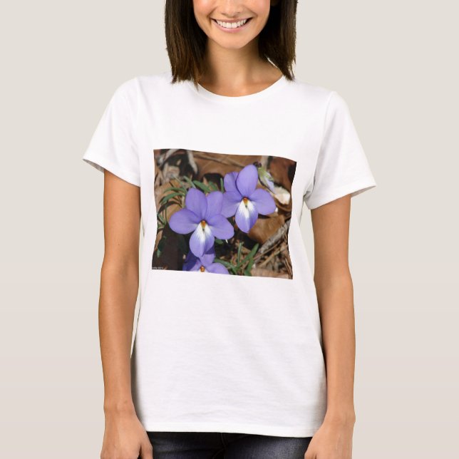 WildFlowers Birds-Foot Violet III Gifts & Apparel T Shirt (Framsida)