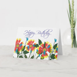 Wildflowers Birthday Card Kort