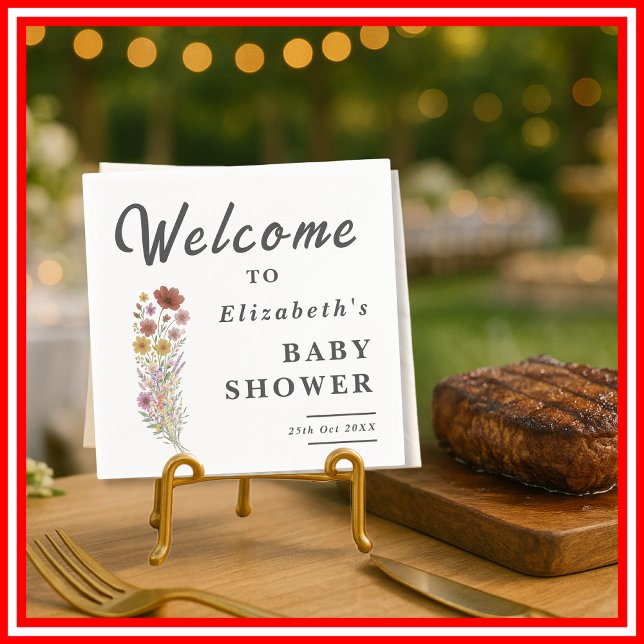 Wildflowers Blommor | Boho Bebis Shower Pappersservett (Skapare uppladdad)