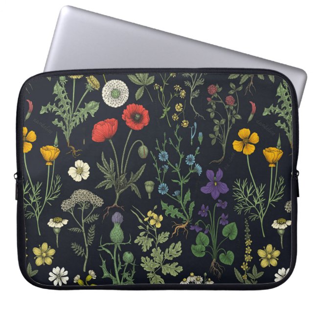 Wildflowers collage laptop fodral (Framsidan)