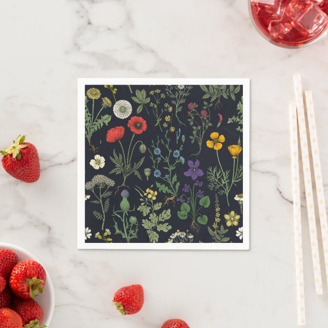 Wildflowers collage pappersservett (Insitu)