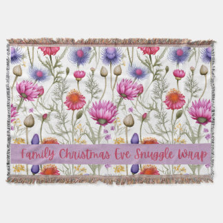 Wildflowers Family Christmas Eve Snuggle Wrap Filt