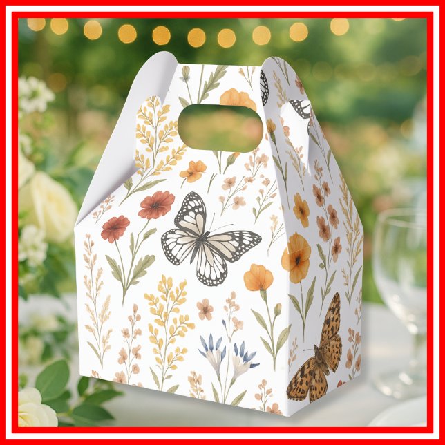 Wildflowers Floral | Boho Fjäril Presentaskar (Skapare uppladdad)