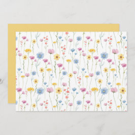 Wildflowers Floral Botanical Note Card Anteckningskort