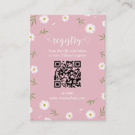 Wildflowers Floral Garden Bridal Shower Registry Tilläggskort