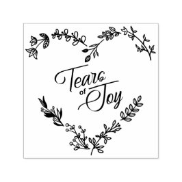 Wildflowers Heart Tears of Joy Wedding Quote Självfärgande Stämpel
