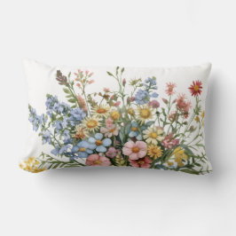 Wildflowers Lumbar Throw Pillow Lumbarkudde