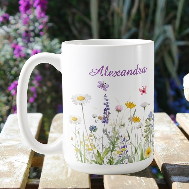 Wildflowers Name Mug Kaffemugg (Skapare uppladdad)
