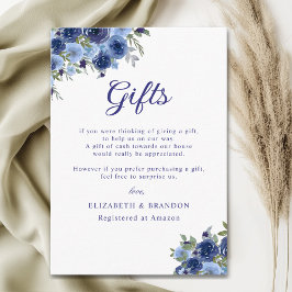 Wildflowers Navy Blue – Boho Rustic Wedding Tilläggskort
