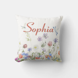 Wildflowers Personalized Custom Name Kudde