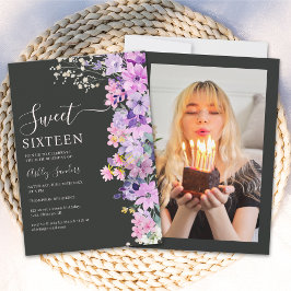 Wildflowers Sweet 16 Birthday Celebration Inbjudningar