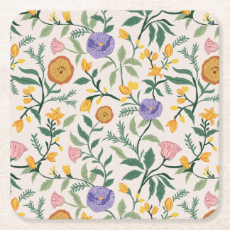 Wildflowers Underlägg Papper Kvadrat