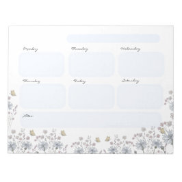 Wildflowers with butterfly anteckningsblock