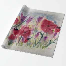 Wildflowers with poppies presentpapper