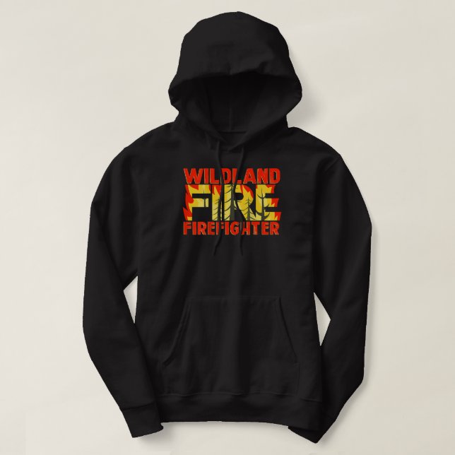 Wildland Fire Rädding Department Firefighters Fire Hoodie (Design framsida)
