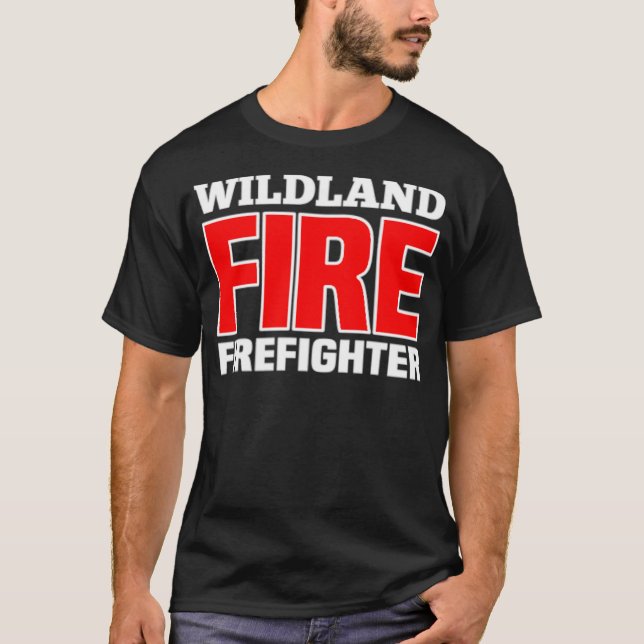 Wildland Fire Rädding Department Firefighters T Shirt (Framsida)
