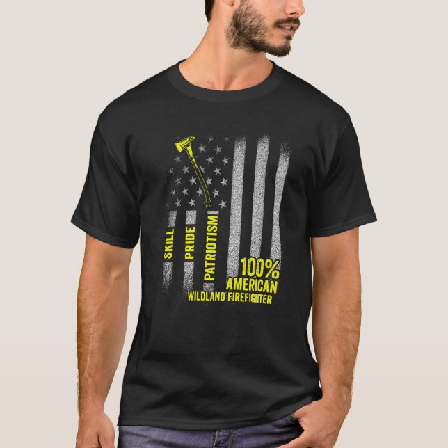 Wildland Firefighter Appreciation Firefighting Fir T Shirt (Framsida)