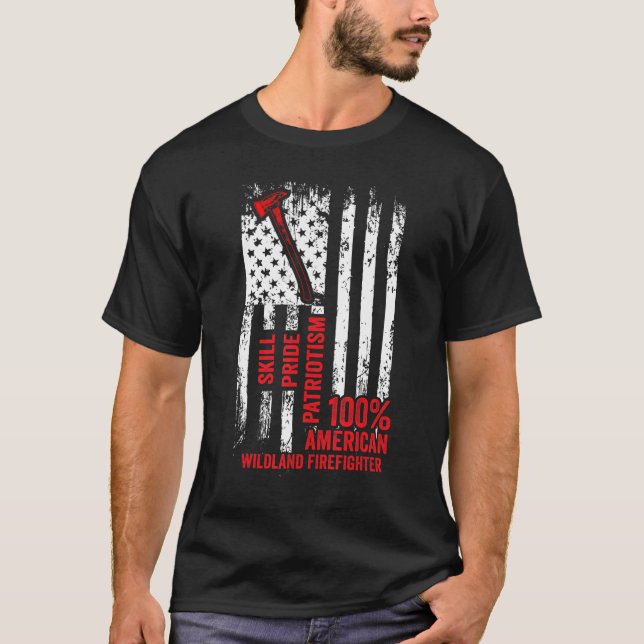 Wildland Firefighter Appreciation Firefighting Fir T Shirt (Framsida)