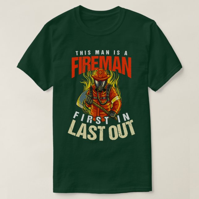 Wildland Firefighter först ut T Shirt (Design framsida)